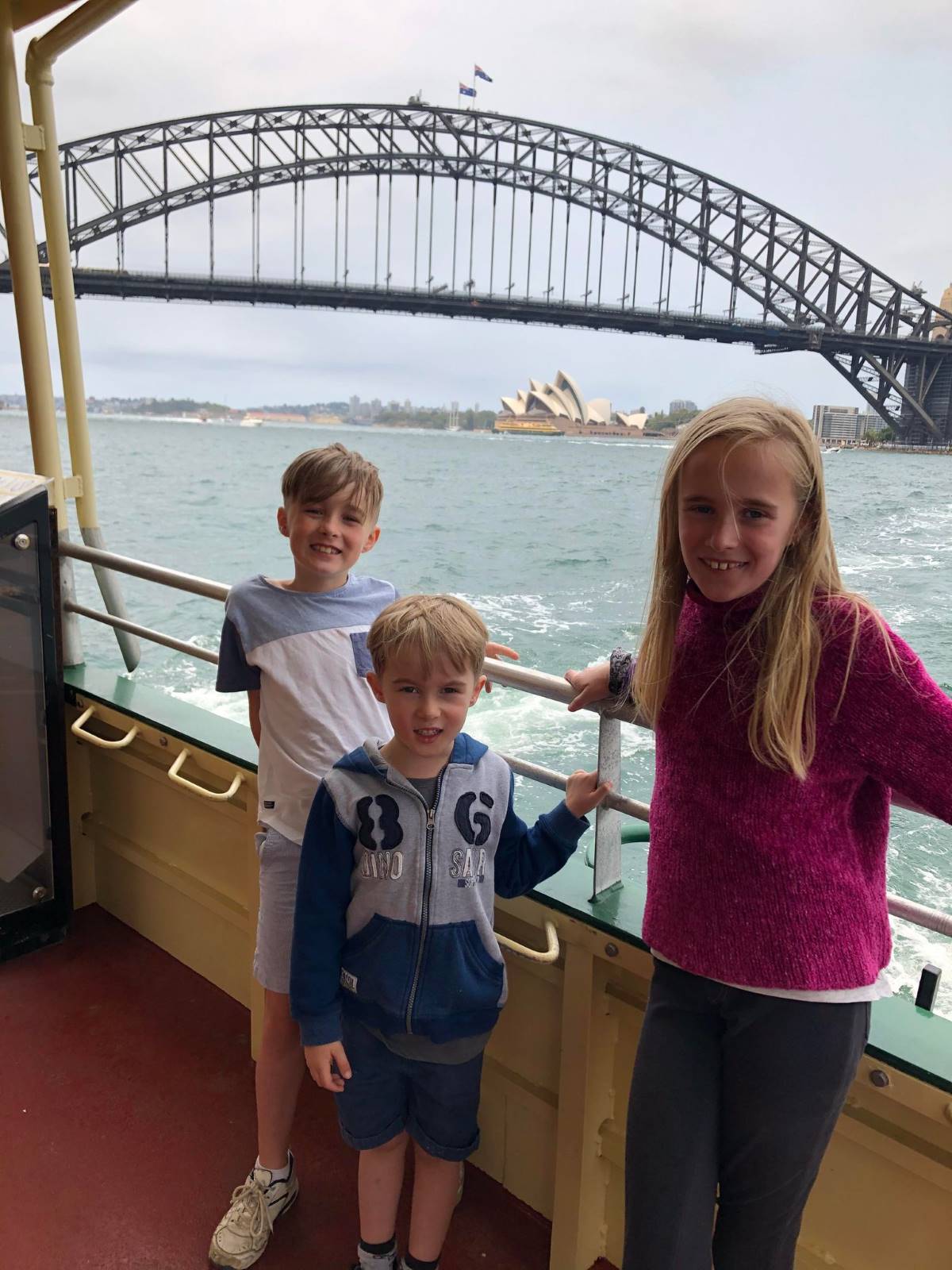 on a ferry