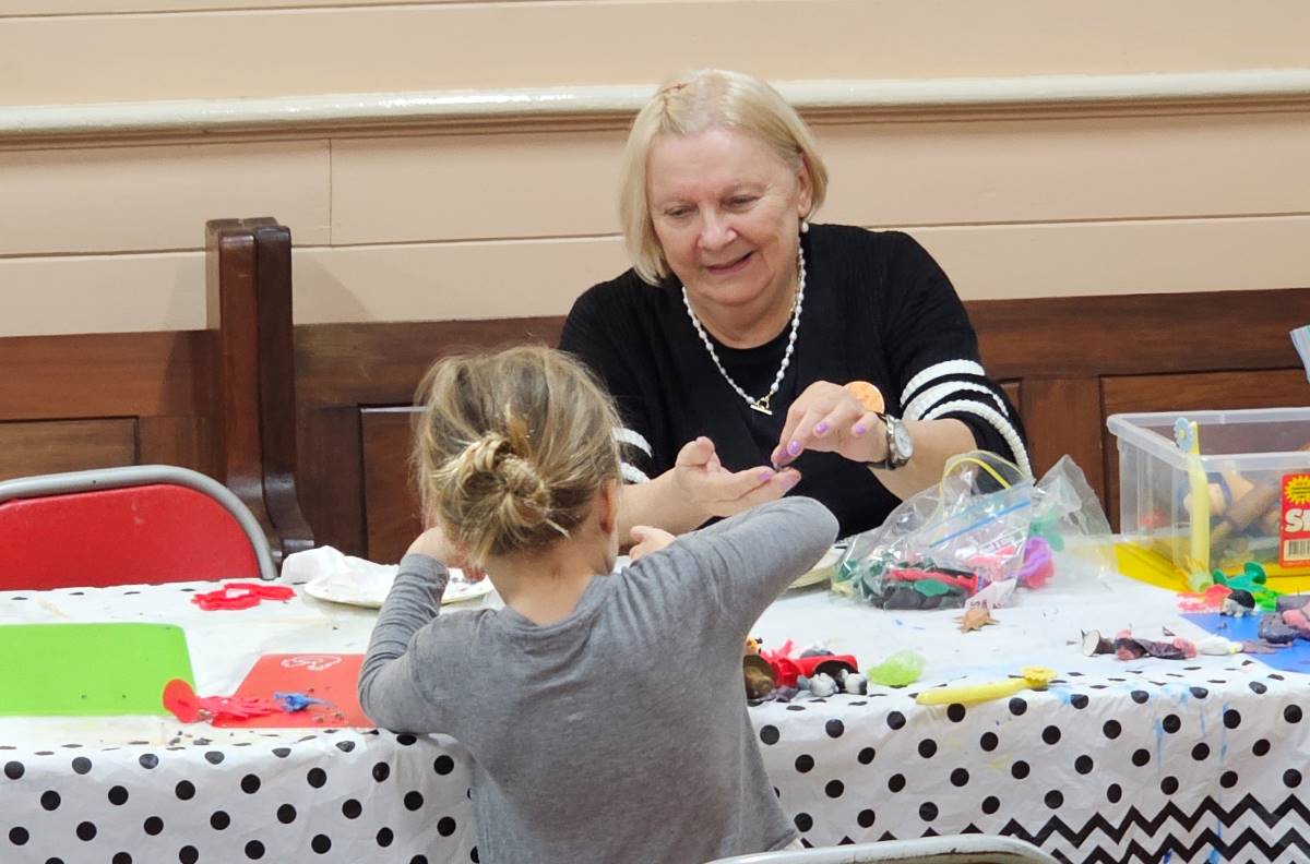 Lilijana Gibson with Abby from Blue Gum Montessori Preschool