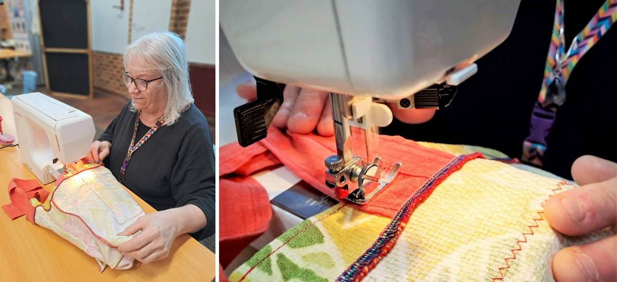 sewing boomerang bags