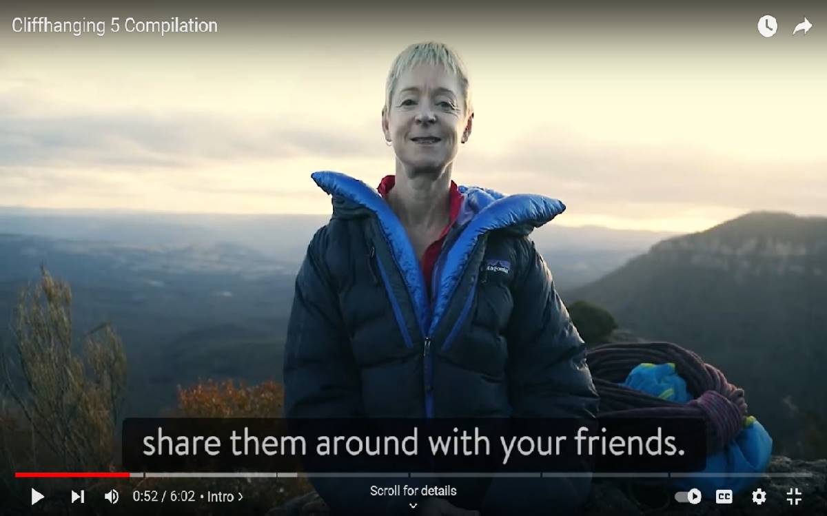 Blue Mountains resident and climber Monique Forrestier talking about the Cliffhanging 5.