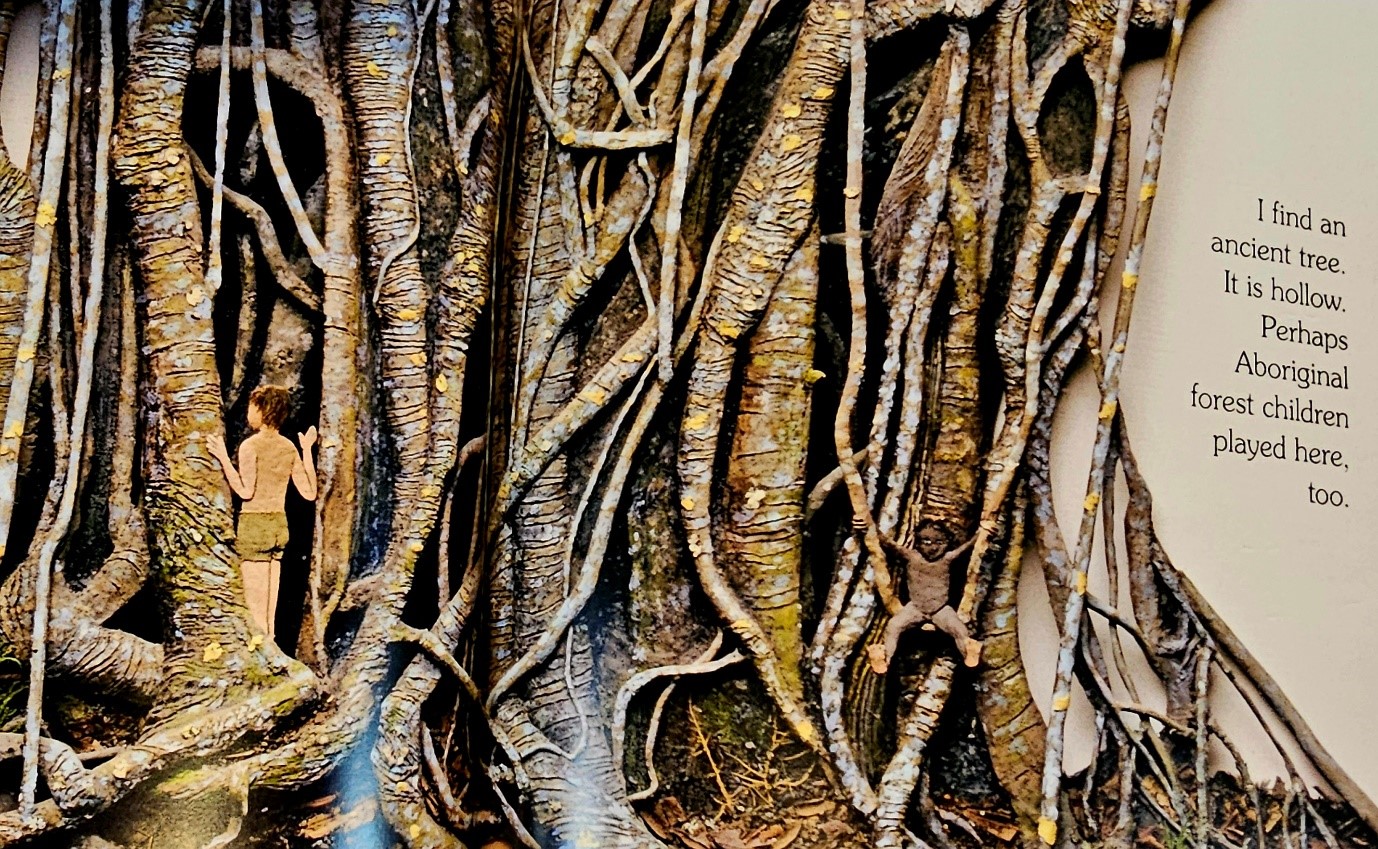 Detail from Where the Forest Meets the Sea by Jeannie Baker.
